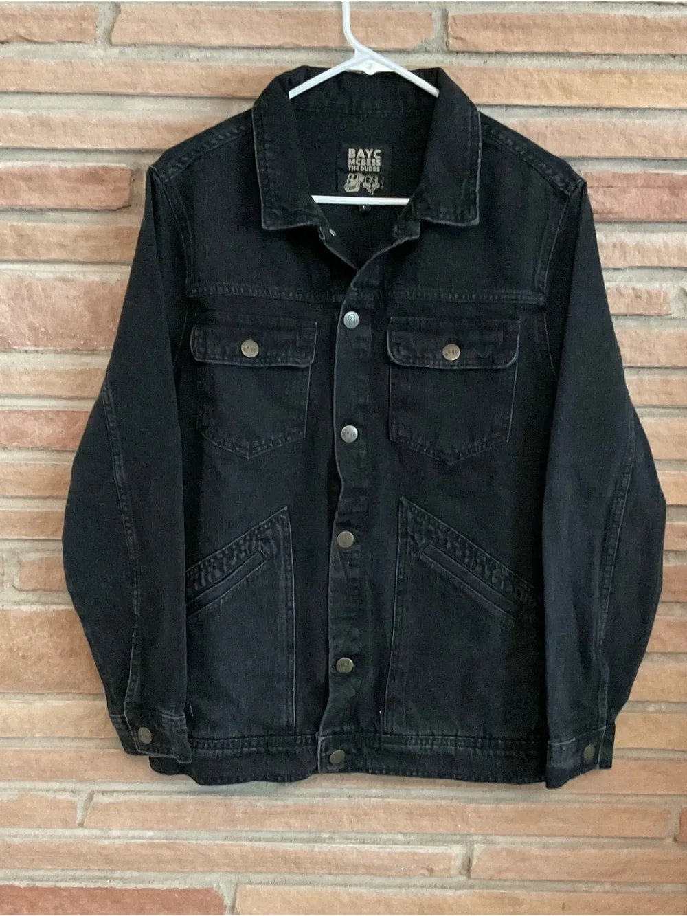 Bored Ape Yacht Club McBess The Dudes Limited Edition Black Denim Jacket Large